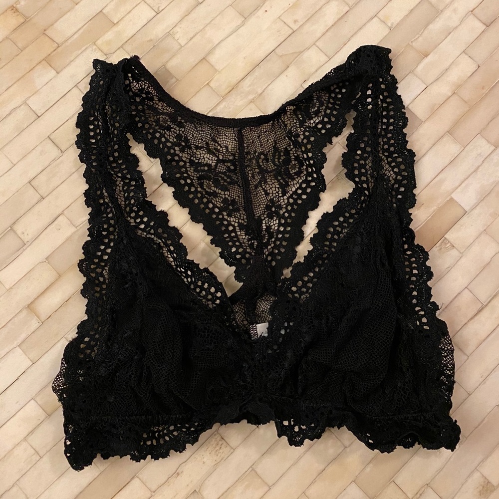 Black lace Eberjey bralette